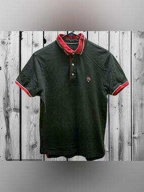 U.S. Polo Assn. Men’s Black Polo with Red Trim S